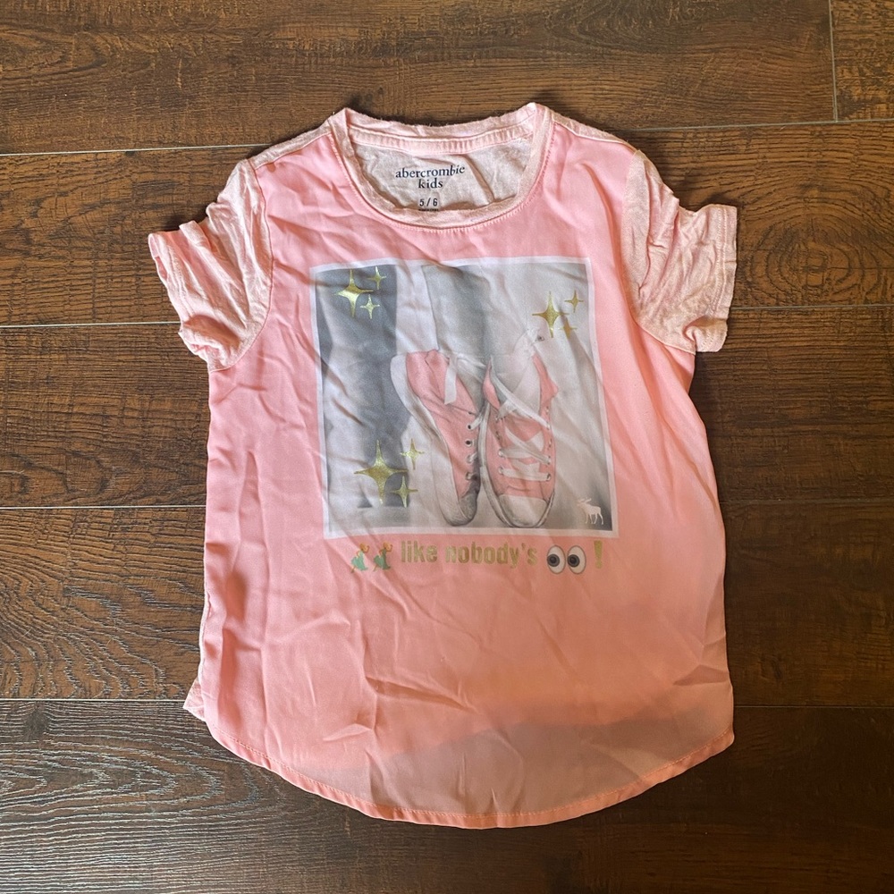 Abercrombie kids girls pink dance like no one is watching shirt size 5/6